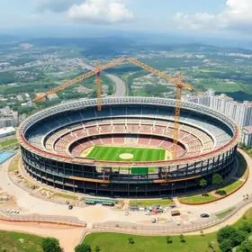 construção do estádio