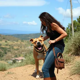Mulher atacada por pitbull