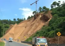 deslizamento em obra