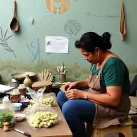 artesãos locais